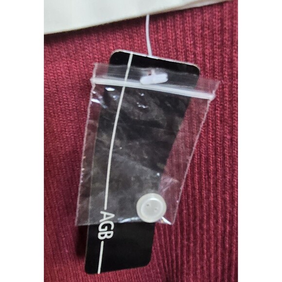 Vintage Sweater Shirt Vest Burgundy V Neck Preppy Classic Y2K Women's Size Med - Picture 5 of 5